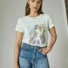 Lucky Brand Womens Shania Classic Crew Tee