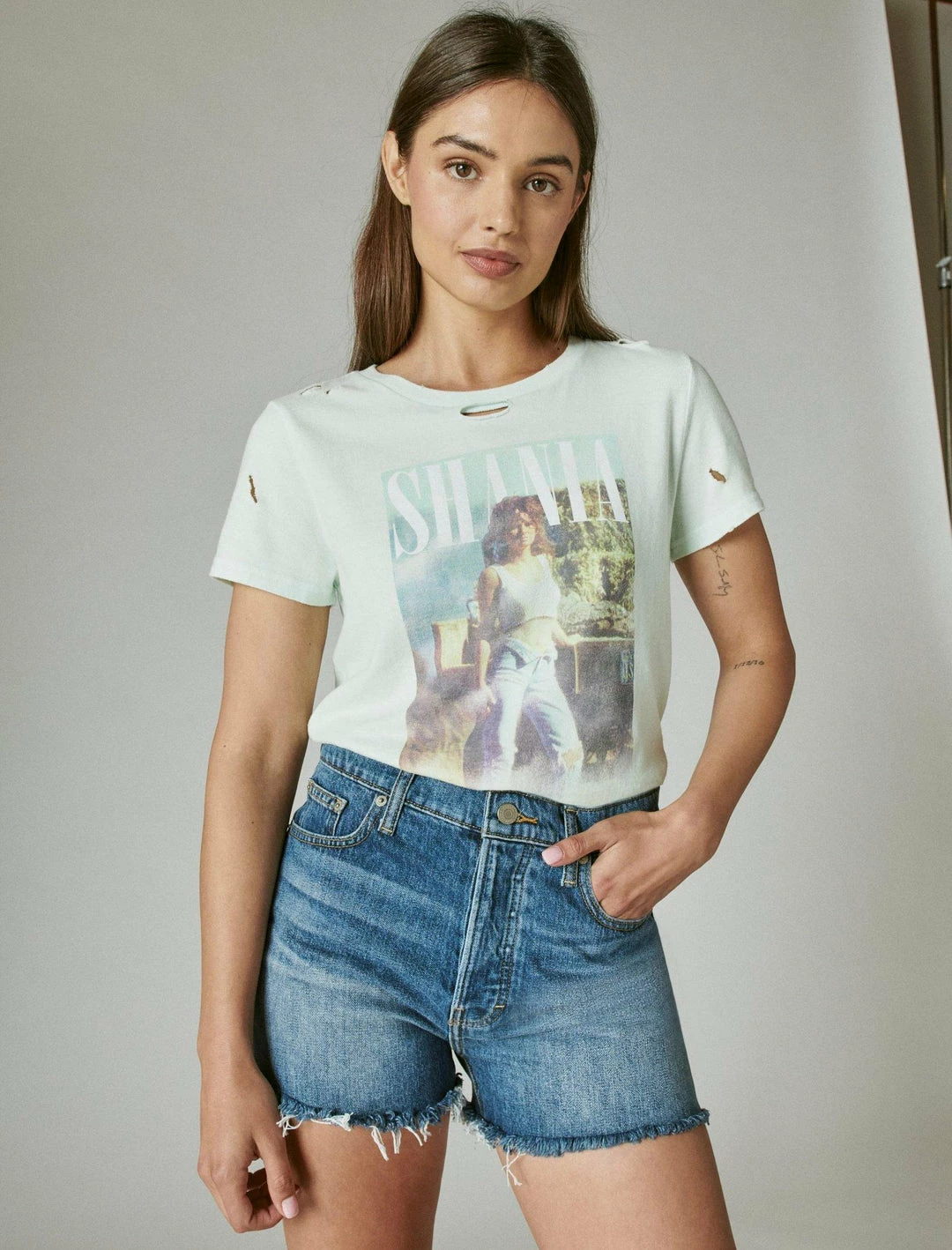 Lucky Brand Womens Shania Classic Crew Tee 1 Lucky Brand Womens Shania Classic Crew Tee