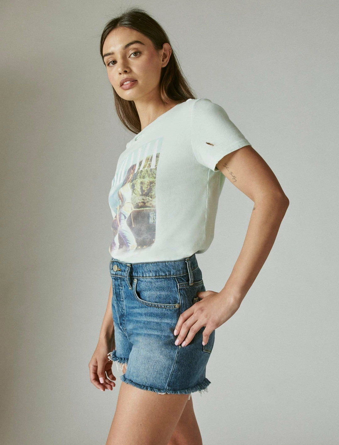 Lucky Brand Womens Shania Classic Crew Tee 4 Lucky Brand Womens Shania Classic Crew Tee - Image 4