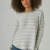 Lucky Brand Womens Cloud Jersey Long Sleeve Crew