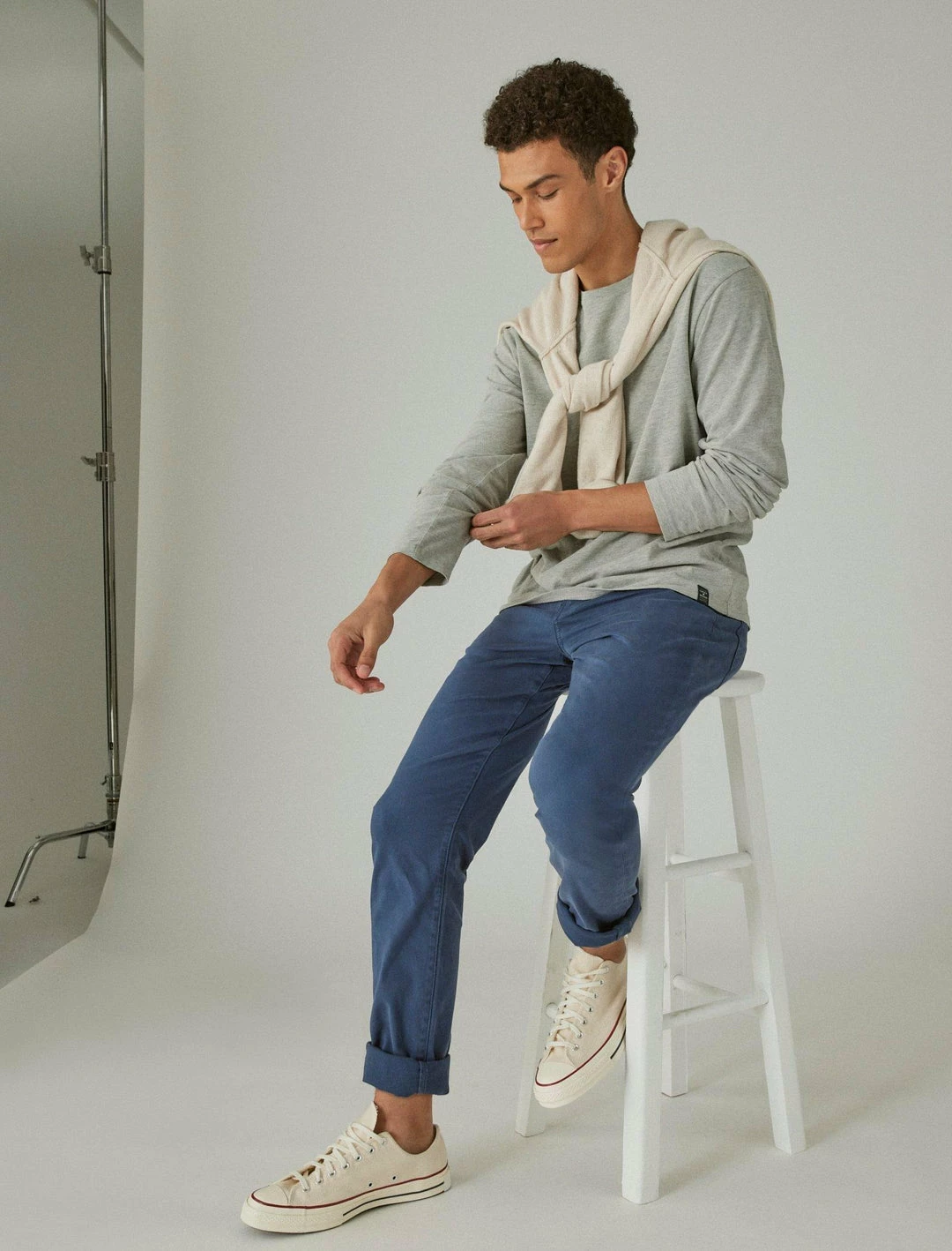 Lucky Brand Mens Sueded Long Sleeve Crew 5 Lucky Brand Mens Sueded Long Sleeve Crew - Image 5