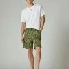 Lucky Brand Mens 9" Laguna Linen Flat Front Short
