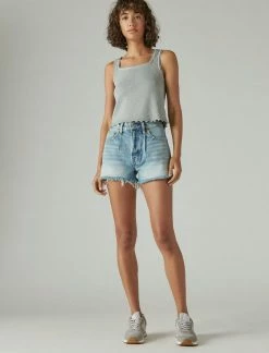 Lucky Brand Womens 3" High Rise Mom Short