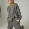 Lucky Brand Womens The Vintage Dropped Shoulder Crewneck