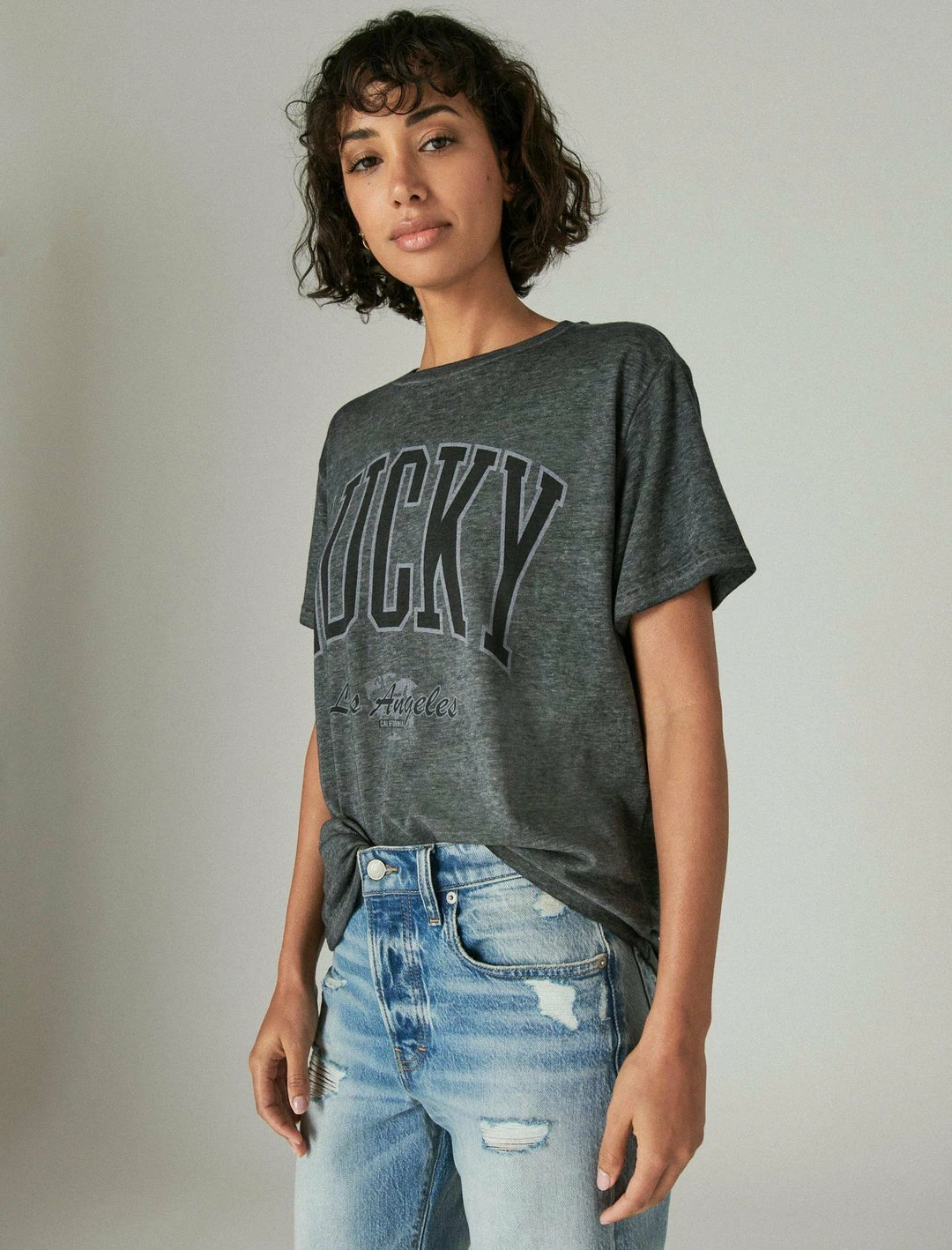 Lucky Brand Womens Lucky Los Angeles Boyfriend Tee 3 Lucky Brand Womens Lucky Los Angeles Boyfriend Tee - Image 3