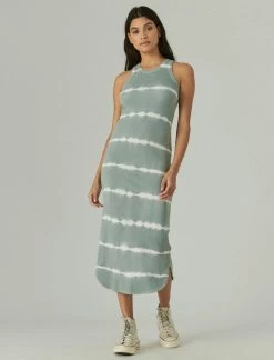 Lucky Brand Womens Knit Maxi Tank Dress