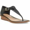 Lucky Brand Annamae Womens Leather Wedge Thong Sandals