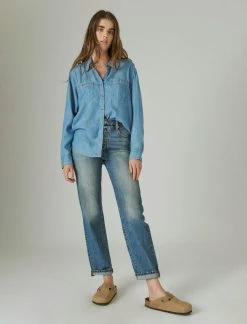 Lucky Brand Womens Indigo Double Pocket Tencel Shirt -Cheap Lucky Brand Store 1a46085480344b4ba09b2bb606648369 1080x