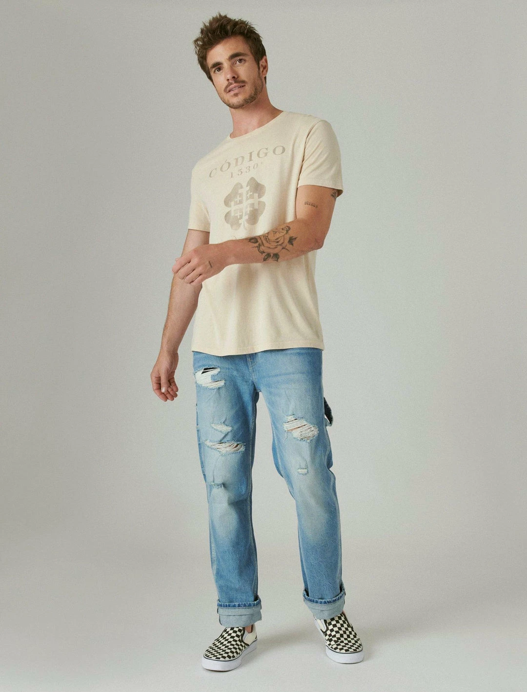 Lucky Brand Mens Codigo 1530 X Lucky Brand Logo Tee 2 Lucky Brand Mens Codigo 1530 X Lucky Brand Logo Tee - Image 2