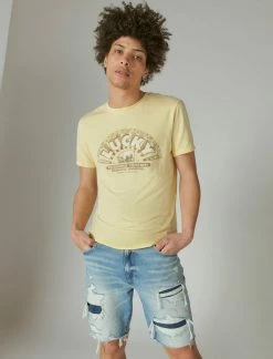 Lucky Brand Mens Lucky Records Graphic Tee