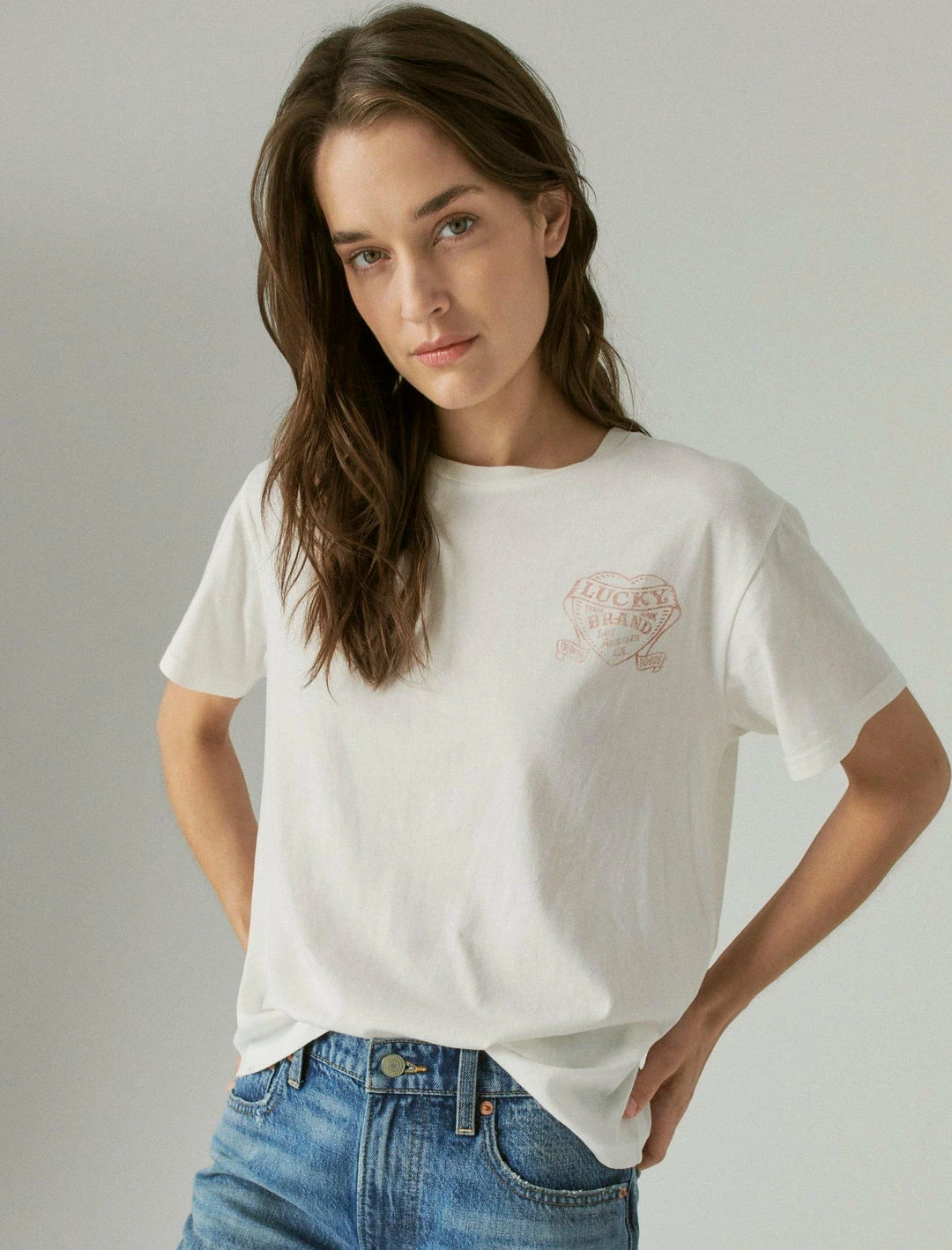 Lucky Brand Womens Lucky Hearts Boyfriend Tee 6 Lucky Brand Womens Lucky Hearts Boyfriend Tee - Image 6