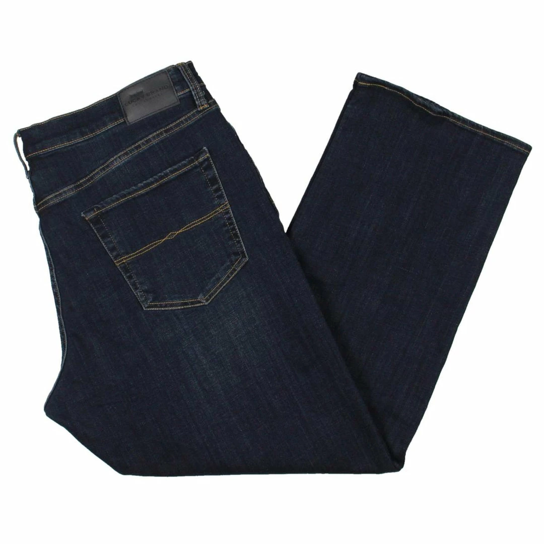 Lucky Brand 181 Mens Denim Dark Wash Straight Leg Jeans 2 Lucky Brand 181 Mens Denim Dark Wash Straight Leg Jeans - Image 2