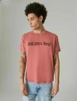 Lucky Brand Mens Just Passin Thru Graphic Tee