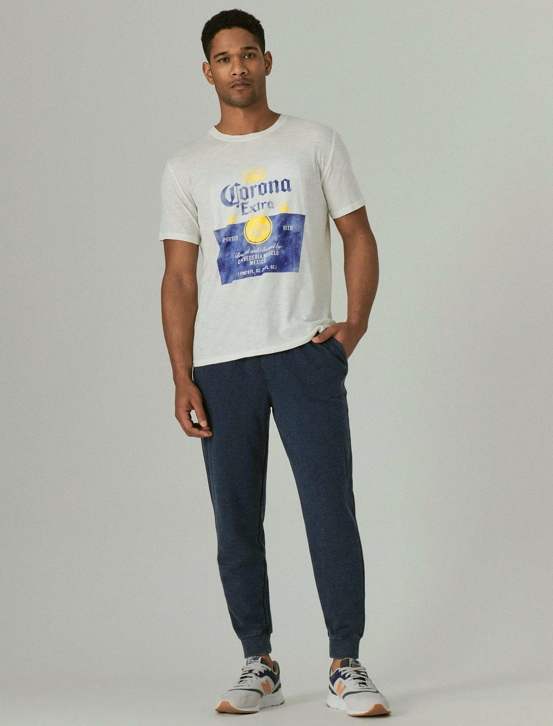 Lucky Brand Mens Corona Label Graphic Tee 2 Lucky Brand Mens Corona Label Graphic Tee - Image 2