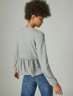 Lucky Brand Womens Cloud Jersey Waffle Button Thru Top -Cheap Lucky Brand Store 2b69fe50182349e49e743572f486297f 1080x