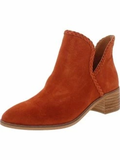 Lucky Brand Terisha Womens Suede Pointed Toe Ankle Boots
