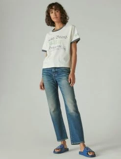 Lucky Brand Womens Lucky Logo Boxy Ringer Tee -Cheap Lucky Brand Store 2e661a0bf63149ed993ea180edd737b5 1080x