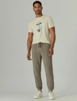 Lucky Brand Mens Venice Burnout Fleece Jogger
