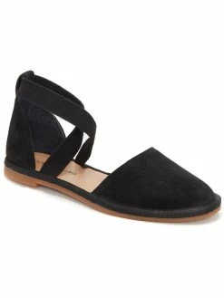 Lucky Brand Atlyi Womens Suede Ankle Strap Flats