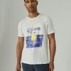 Lucky Brand Mens Corona Label Graphic Tee