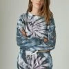 Lucky Brand Womens Cropped Crew Neck Fleece Sweatshirt