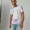 Lucky Brand Mens Tie Dye Logo Graphic Tee