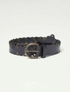 Lucky Brand Scalloped Grommet Belt