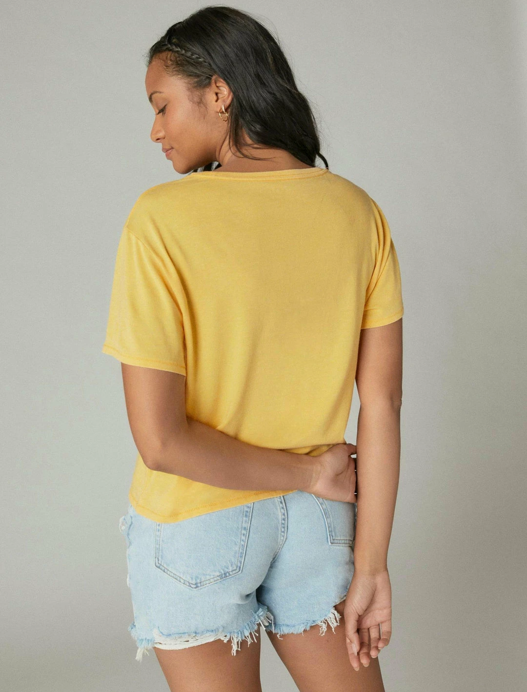 Lucky Brand Womens Lucky Surf Hit Crop Tee 3 Lucky Brand Womens Lucky Surf Hit Crop Tee - Image 3