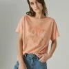 Lucky Brand Womens Love Floral Boyfriend Tee
