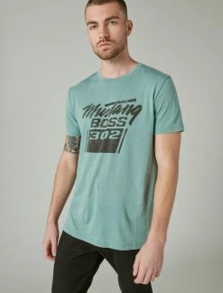 Lucky Brand Mens Mustang Boss Graphic Tee