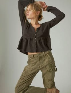 Lucky Brand Womens Cloud Jersey Waffle Button Thru Top -Cheap Lucky Brand Store 3bdd31f3cae2442895f6ad62e0c1ee58 1080x