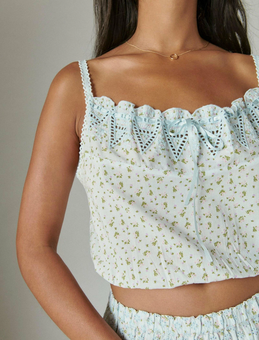 Lucky Brand Womens Printed Tie Front Cami Matchback 4 Lucky Brand Womens Printed Tie Front Cami Matchback - Image 4