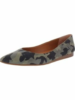 Lucky Brand Bethysa Womens Suede Printed Pointed Toe Flats