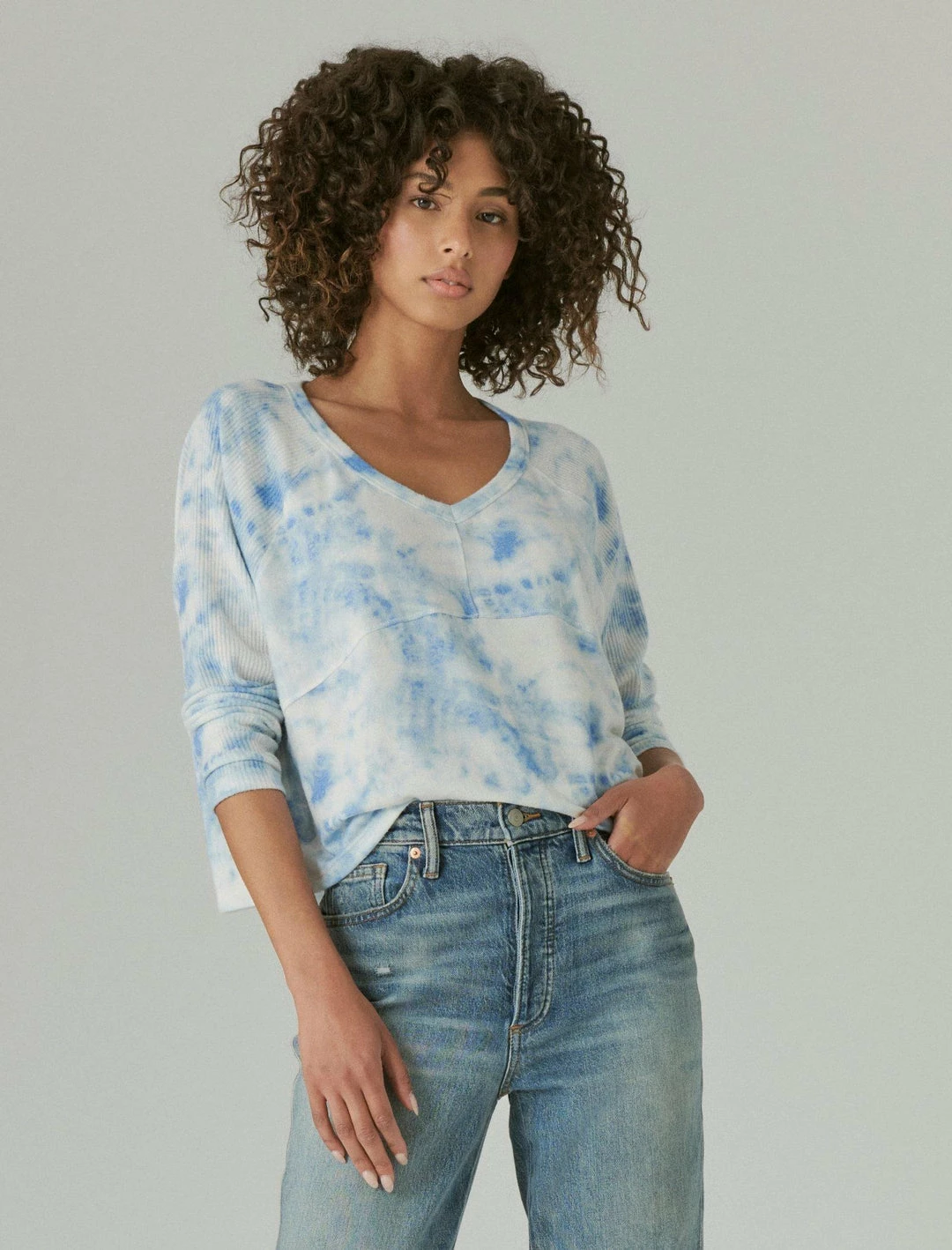 Lucky Brand Womens Cropped Boxy Cloud Jersey Crew 6 Lucky Brand Womens Cropped Boxy Cloud Jersey Crew - Image 6
