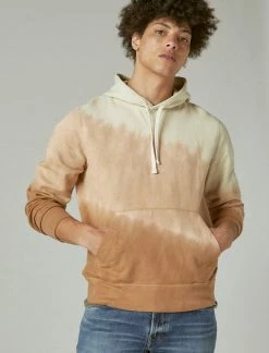 Lucky Brand Mens Sueded Terry Tie Dye Hoodie