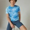 Lucky Brand Mens Tie Dye Logo Graphic Tee