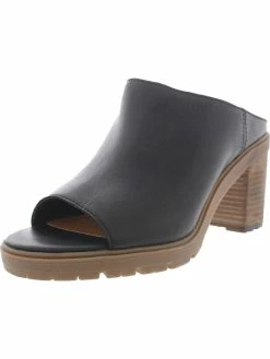 Lucky Brand Dalliey Womens Leather Backless Slide Sandals