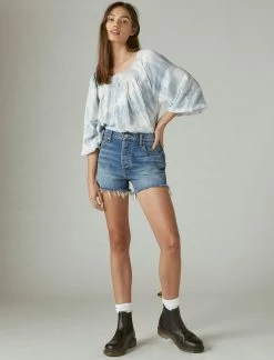 Lucky Brand Womens 3" High Rise Mom Short