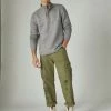 Lucky Brand Mens Weekend Jersey Quilted Mock Neck Popover