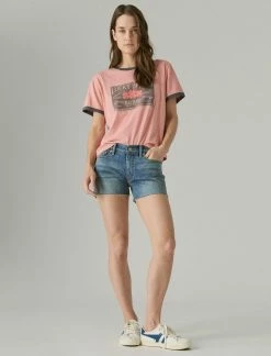 Lucky Brand Womens 3 1/2" Mid Rise Ava Short