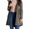 Lucky Brand Womens Faux Fur Trim Cold Weather Anorak Jacket