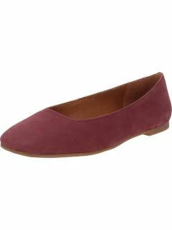 Lucky Brand Dornet Womens Leather Square Toe Ballet Flats