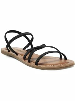Lucky Brand Bizell Womens Slip On Strappy Flat Sandals