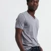 Lucky Brand Mens Venice Burnout V-Neck Tee.