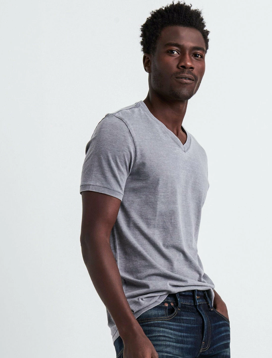 Lucky Brand Mens Venice Burnout V-Neck Tee. 1 Lucky Brand Mens Venice Burnout V-Neck Tee.