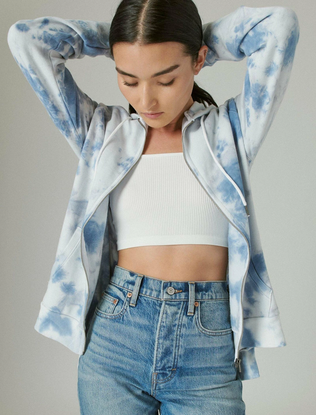 Lucky Brand Womens Raglan Easy Street Zip-Up Tunic 1 Lucky Brand Womens Raglan Easy Street Zip-Up Tunic