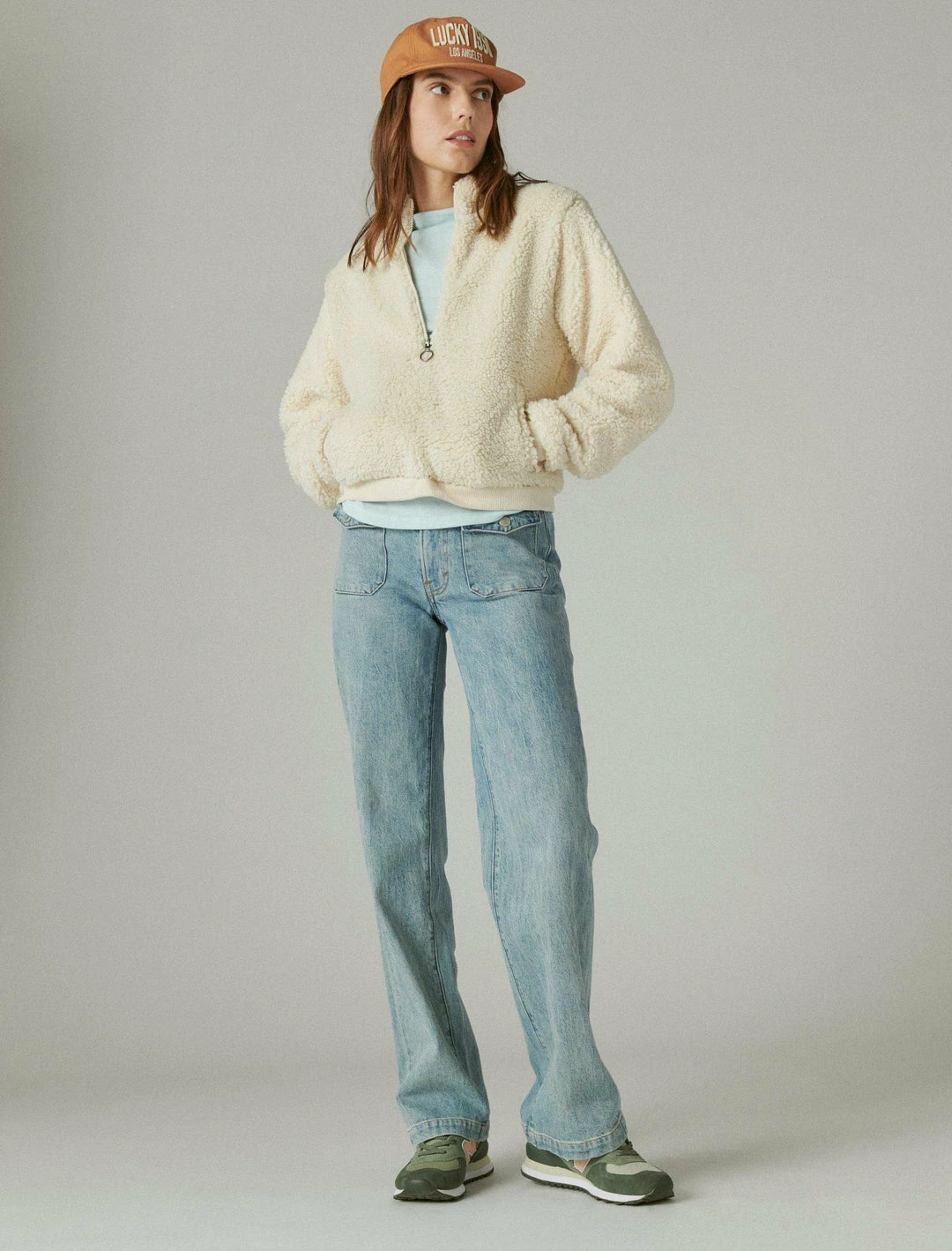 Lucky Brand Womens Hi-Pile Half Zip Pullover 3 Lucky Brand Womens Hi-Pile Half Zip Pullover - Image 3