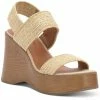 Lucky Brand Delukah Womens Ankle Strap Slingback Wedge Sandals