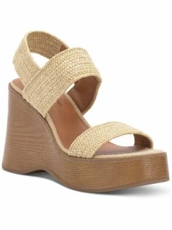 Lucky Brand Delukah Womens Ankle Strap Slingback Wedge Sandals