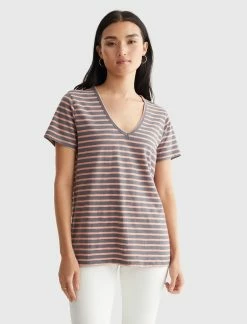 Lucky Brand Womens Classic V-Neck